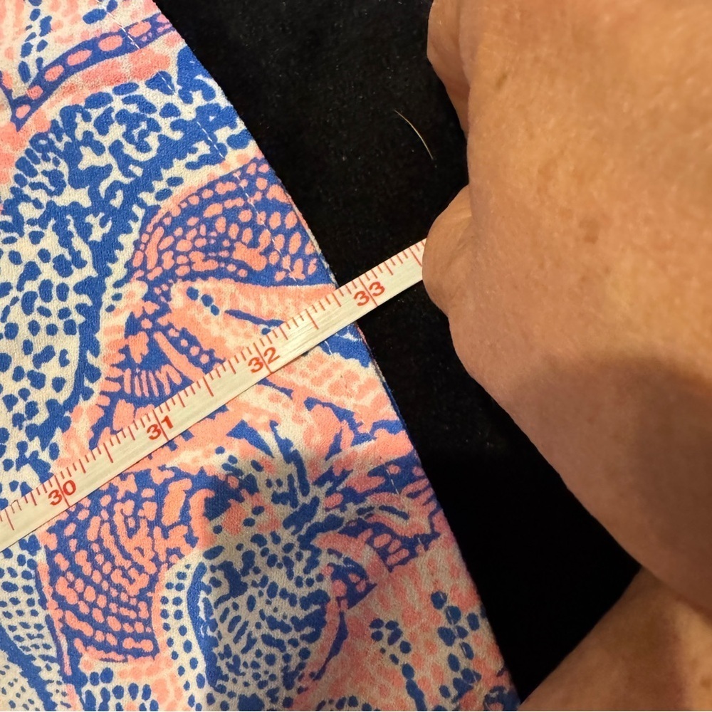 Lilly Pulitzer Blue and Pink Donna Romper Size 12 - Picture 3 of 6